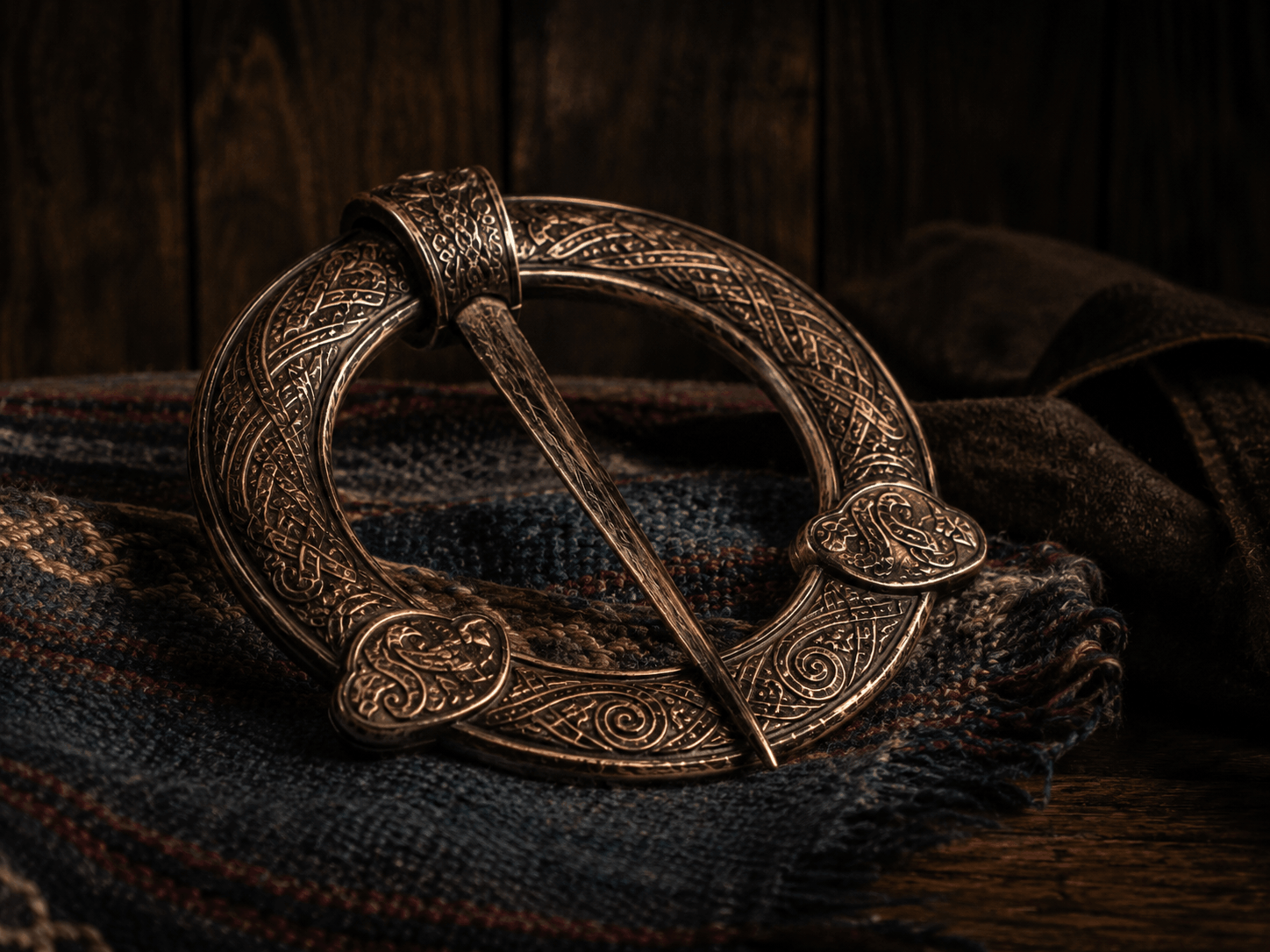 Wikinger-Fibel als Schmuck und Kleidungsverschluss