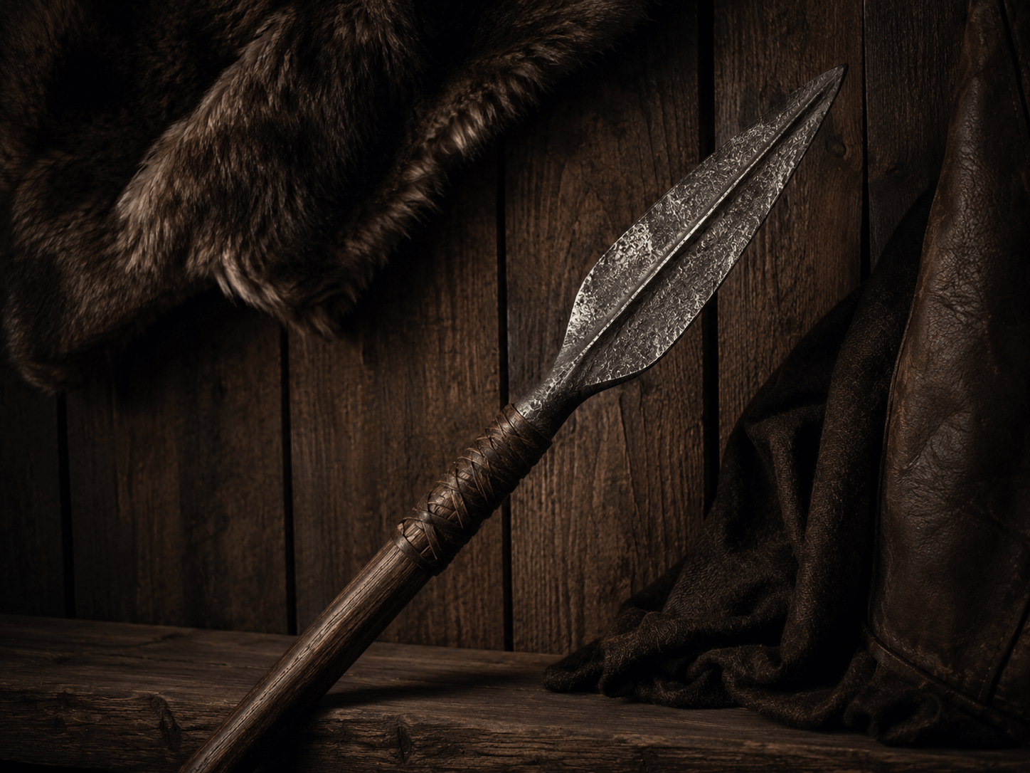 Wikinger-Speer als einfache und wichtige Waffe