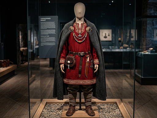 Wikingerkleidung in einer Ausstellung